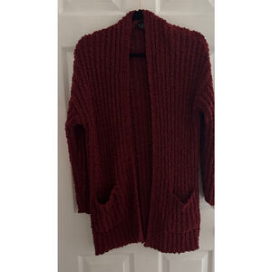 Women's Sabrina Lauren Wine-Cabernet Cardigan Sweater, Size L‎